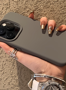 炭灰色液态硅胶适用K80小米17PRO MAX/15/14Ultra手机壳K70/60红米Note13石墨黑+简约12T/Turbo4男Poco F7/x6