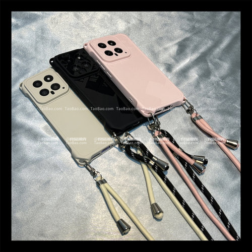 纯色挂脖可斜挎适用IQOO Z9TURBO手机壳IQOONEO9SPRO+新款NEO7/8PRO/Z3带挂绳U5e女U1x防摔Z9X简约neo6se小众