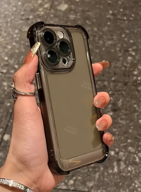 超强防摔适用realme真我GT7/8PRO手机壳13PRO+全包GTNEO7防摔V60S简约Q2气囊Q3S硅胶V5透明水墨黑色Q3PRO硅胶