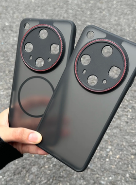 红圈镜头磨砂黑色Find X8Ultra适用OPPO 一加ACE5PRO手机壳13T防指纹X8S+简约磨砂高级感硅胶内置磁吸充电套