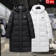 奥莱专柜中长款 加厚保暖宽松白鸭绒休闲百搭外套 连帽羽绒服男女款