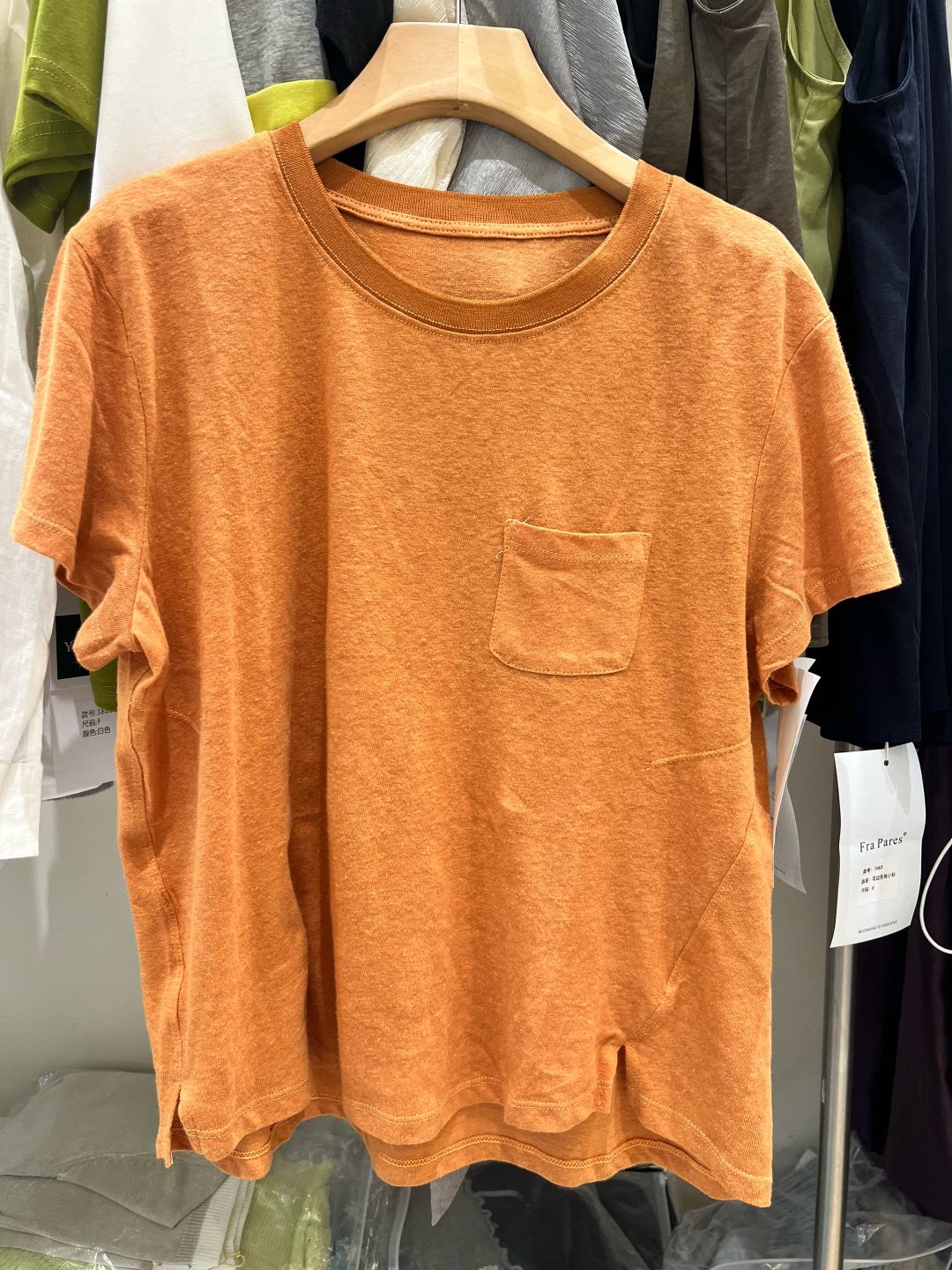 纯色棉麻T恤短袖简约休闲舒服亮色显白女夏款透气凉快上衣短款