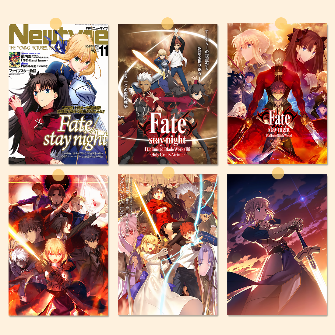 fate二次元动海报|卫宫士郎saber远坂凛|宿舍卧室海报装饰画墙贴
