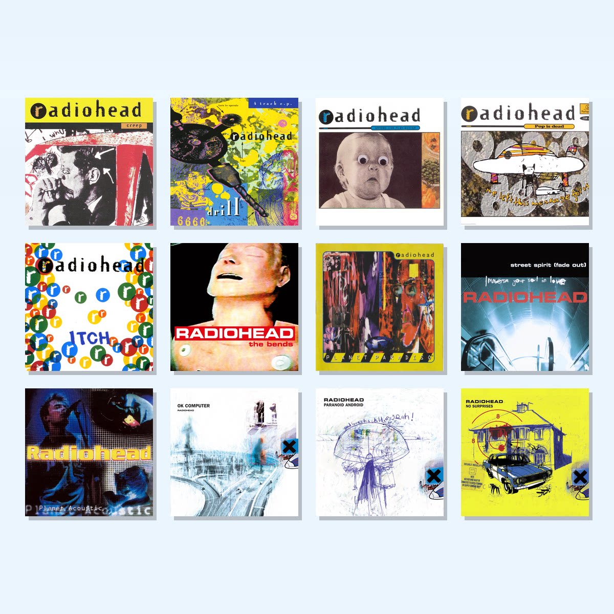 Radiohead海报|电台司令|Thom Yorke同款家居摇滚装饰画周边图片