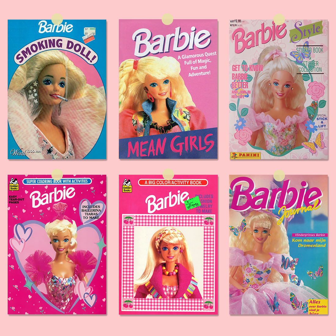 芭比公主|美式复古海报|barbie|千禧vintage卧室|90s装饰画壁纸图片