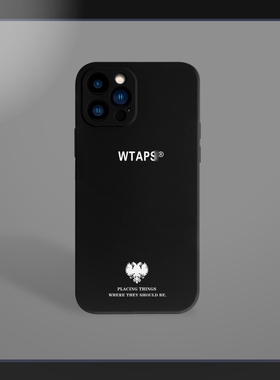 WTAPS潮牌iPhone16promax手机壳13黑色硅胶112xr适用苹果13max