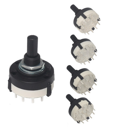 RS26波段开关 SR26 1刀12档 2刀6档 3刀4档 旋转换档 档位可调