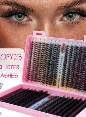 Segmented large capacity thick false eyelashes分段单簇假睫毛