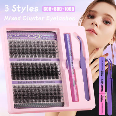 10-18mm DIY180 cluster self grafting false eyelashes假睫毛