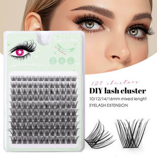 120 false densely 16mm curled clusters eyelashes