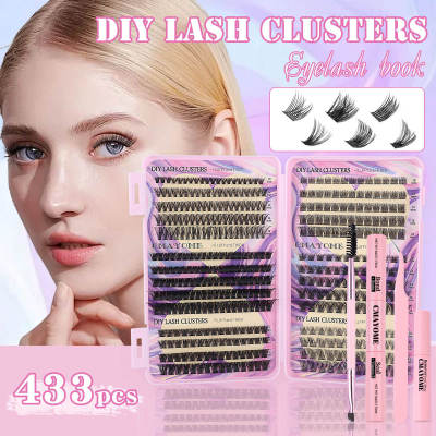 D-roll mixed with fake eyelashes, single cluster thick假睫毛