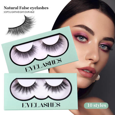 3D synthetic false eyelashes in a pair, thick and curly睫毛