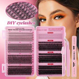 curve false eyelash 712 glue mixed set睫毛712簇D曲 cluster