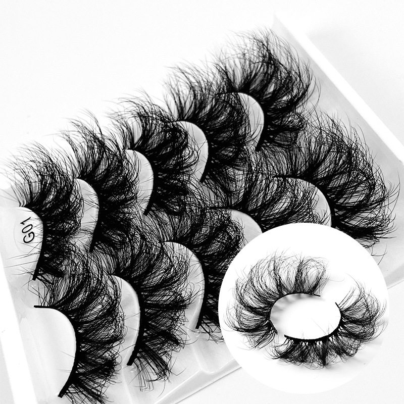 5 pairs of explosive hair style thick curled false eyelashes