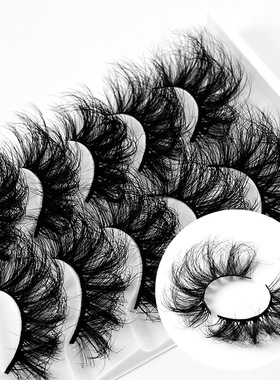 5 pairs of explosive hair style thick curled false eyelashes