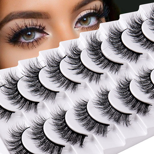 9 pairs of mink fur multi-layer dense simulated eyelashes