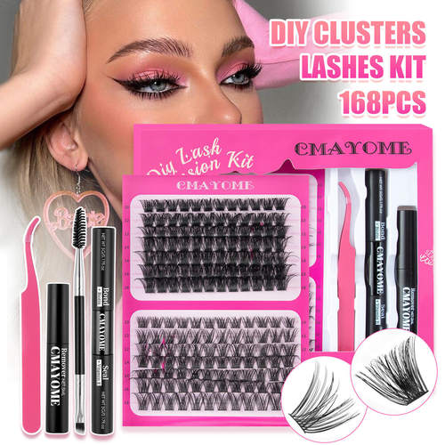 168 Clusters  Fake Eyelash Hot Melt Tool Exquisite Gift Box