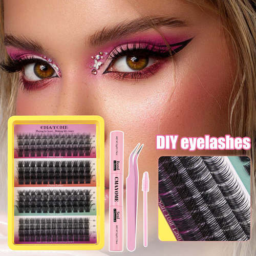 10-16cm segmented single cluster D-curve false eyelashes睫毛