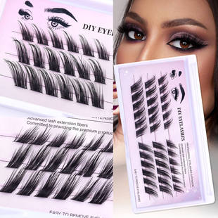 eyelashes Slant flying false design斜飞假睫毛分段 segmented
