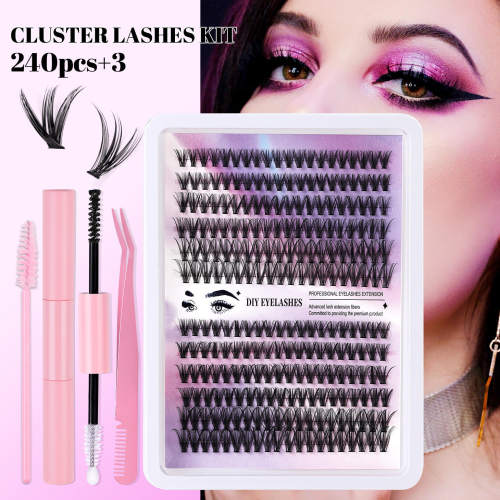 240 clusters of false eyelashes 10-14mm 240簇假睫毛10-14mm