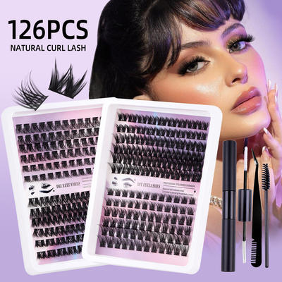 126 clusters of false eyelashes, thick 10-14mm假睫毛浓密
