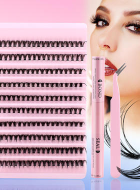 30D hot melt stem false eyelashes 200 clusters热熔梗假睫毛