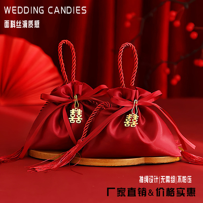 喜糖袋结婚喜糖盒糖果包装袋手提袋高档伴手礼袋装糖中式礼品盒