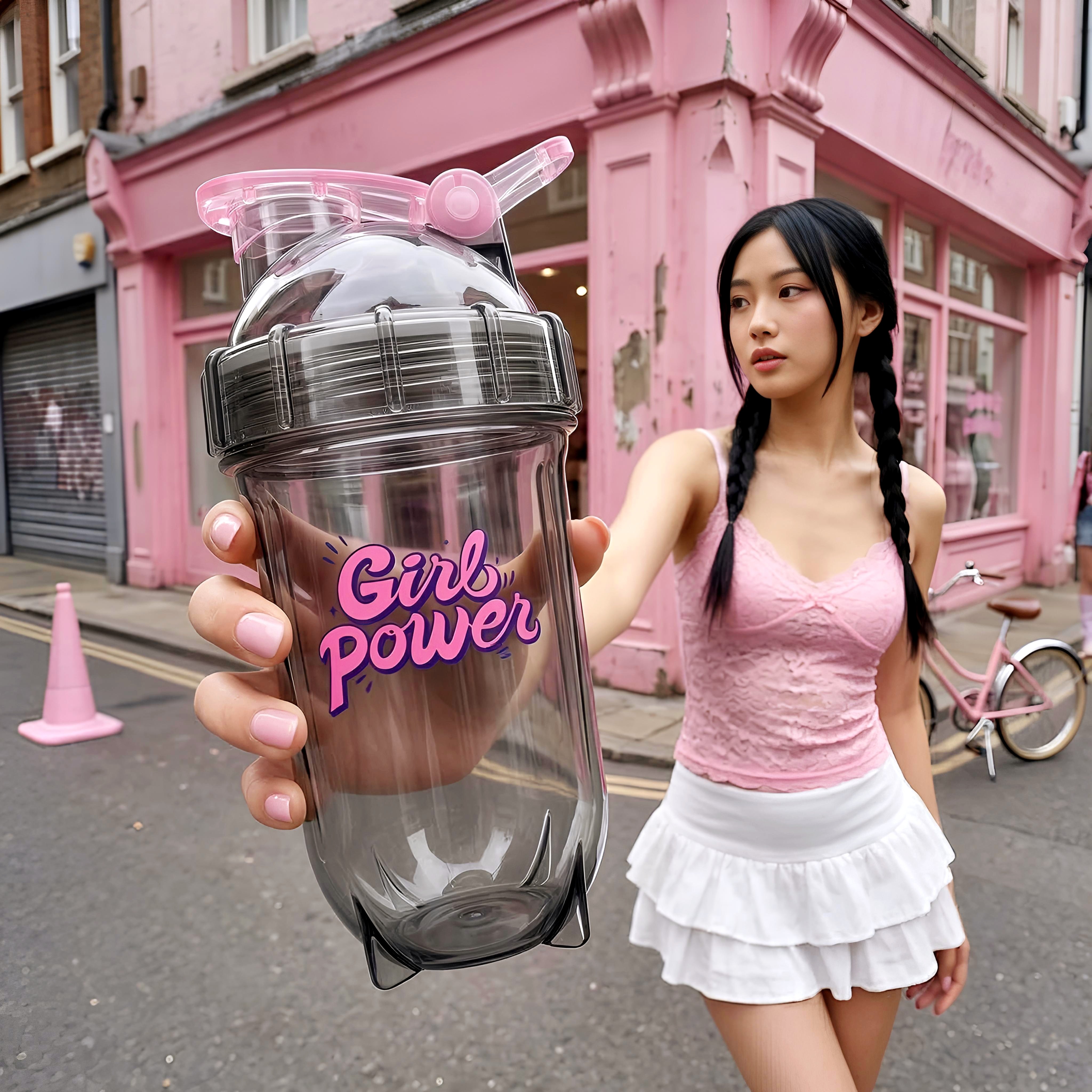 Tritan/300ml蛋白摇摇杯女生配色