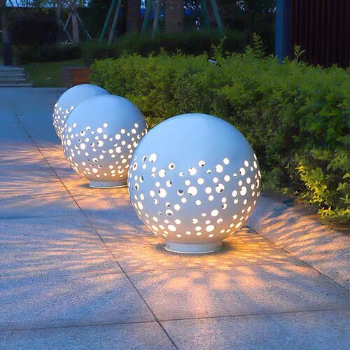 Led户外镂空圆球灯造型发光球灯花园别墅庭院公园亮化景观草坪灯