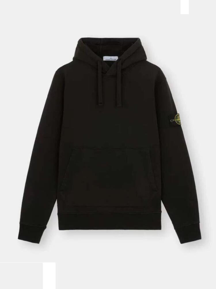 thumbnail for 24Fw64151 Hooded Sweatshir Stone Slad Cotton Terry Long-Sleeved Hooded Sweatshirt for Men