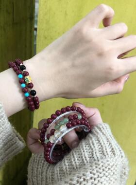 正品真朱砂【福运朱果】新年红手串紫金砂本命年学生手链生日礼物