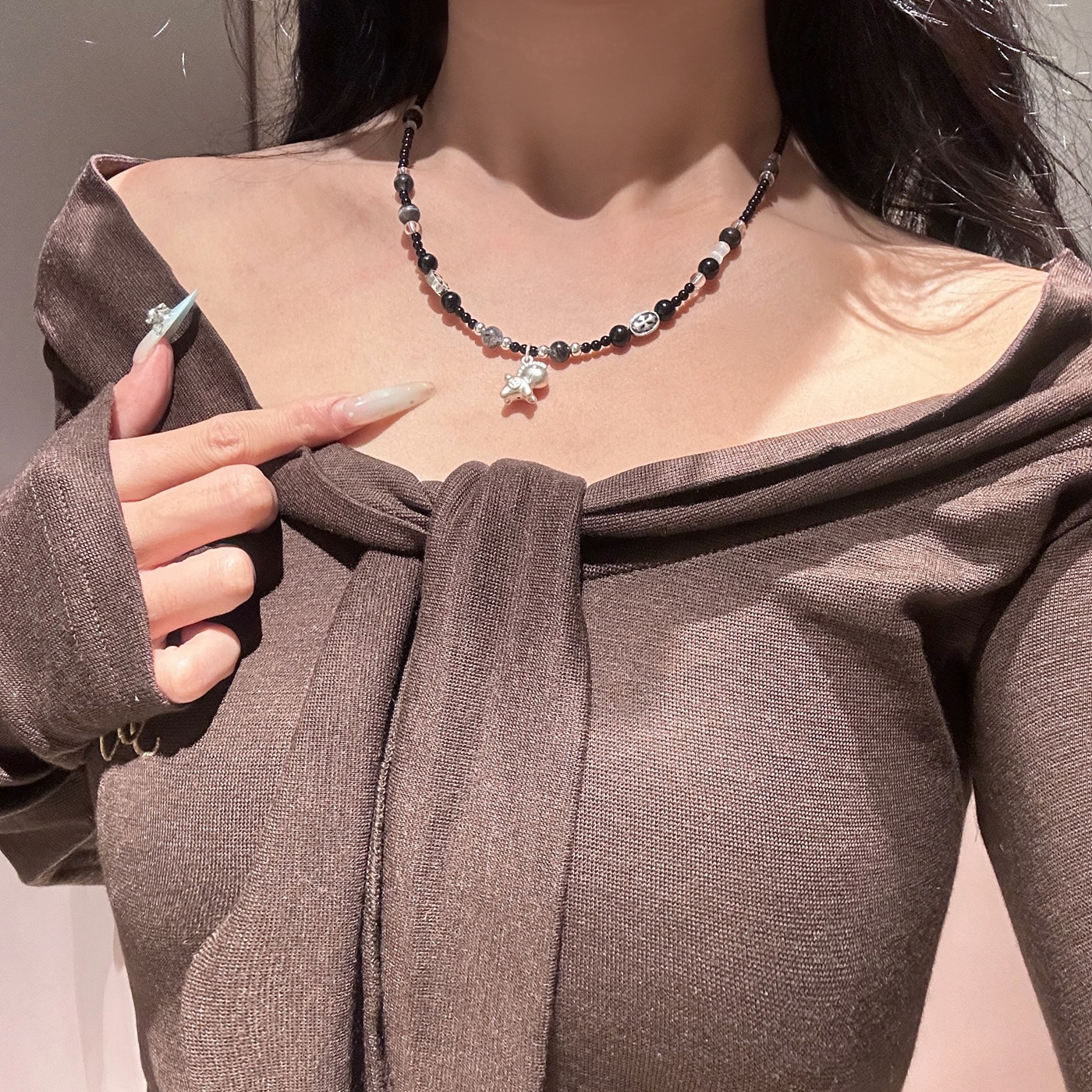 999足银小马本命年项链甜酷礼物