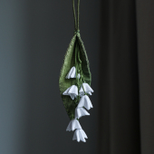 原创帆布包包挂件国风纯手工布艺汽车挂饰女生高级感铃兰花朵吊饰