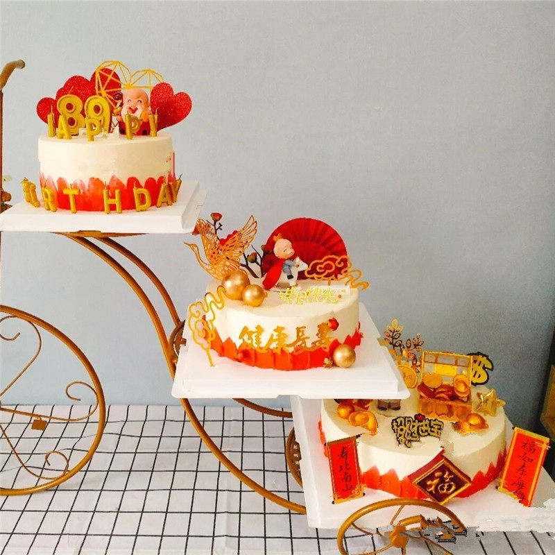自行车架子 3层祝寿生日蛋糕同城配送重庆南岸双桥区渝北巴南万州