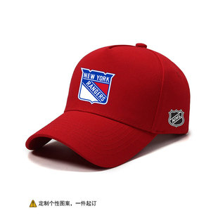 美国冰球NHL纽约游骑兵队周边棒球帽子男球队定制图案遮阳鸭舌帽