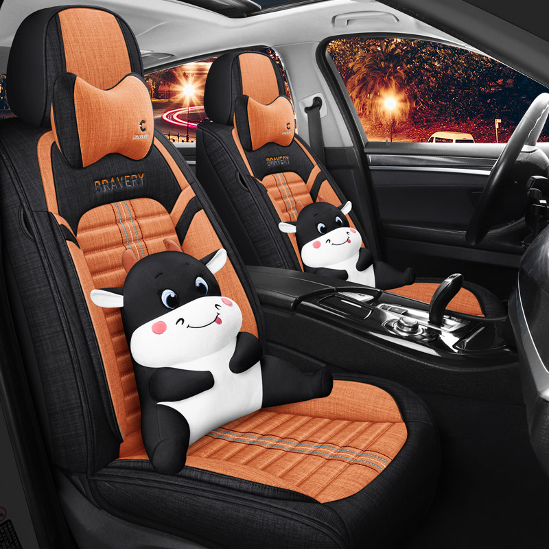 雪佛兰畅巡座套沃兰多创界景程四季专用汽车坐垫全包座椅套亚麻19