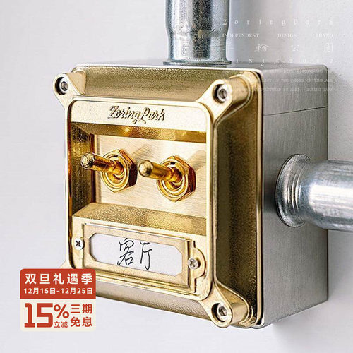 年轮公园单双开明接开关线盒