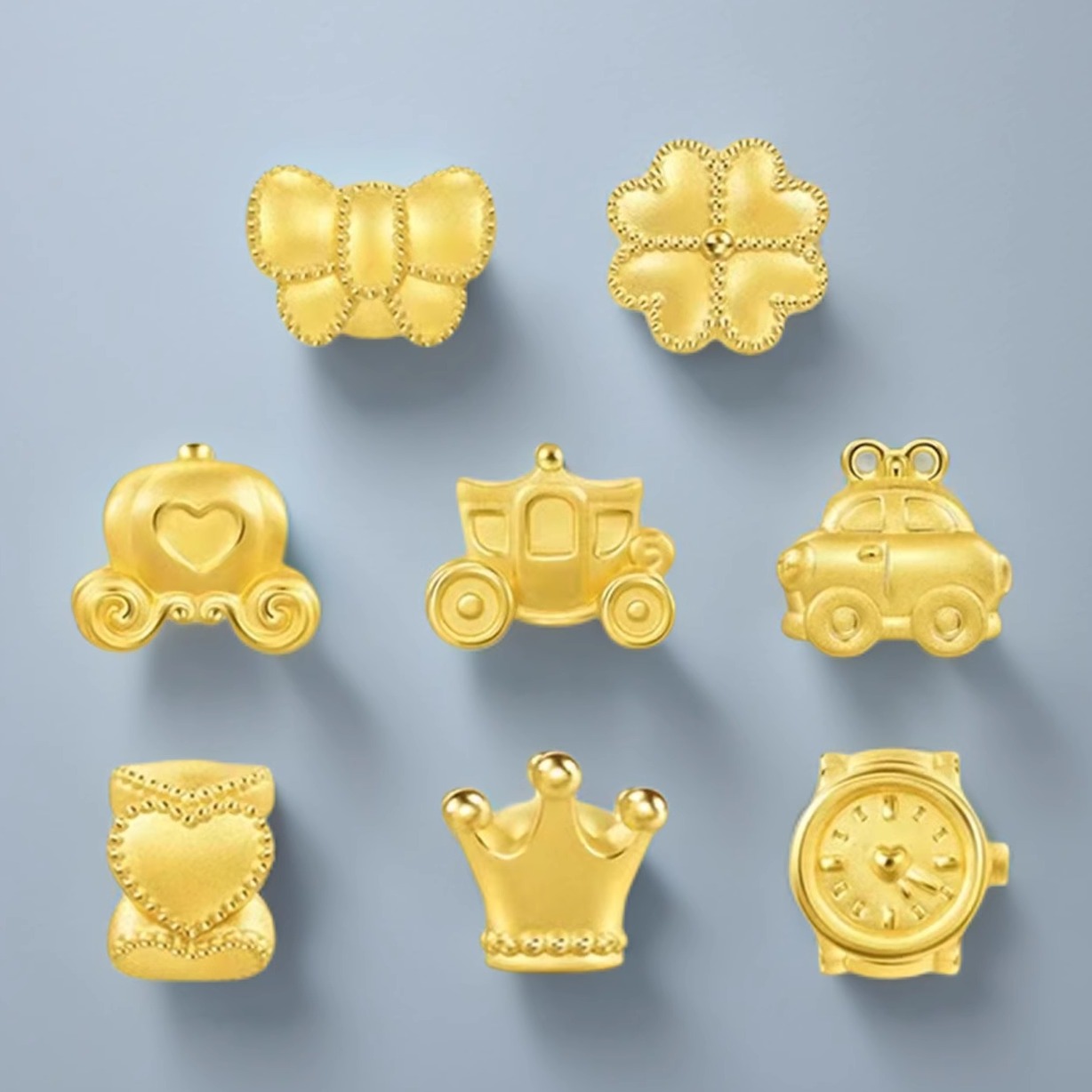 沙金转运珠DIY横穿小配饰小饰品