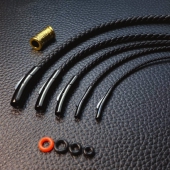 黑扣黑皮手链手绳替换绳穿转运珠2 5毫多股穿龙鳞珠小红书款