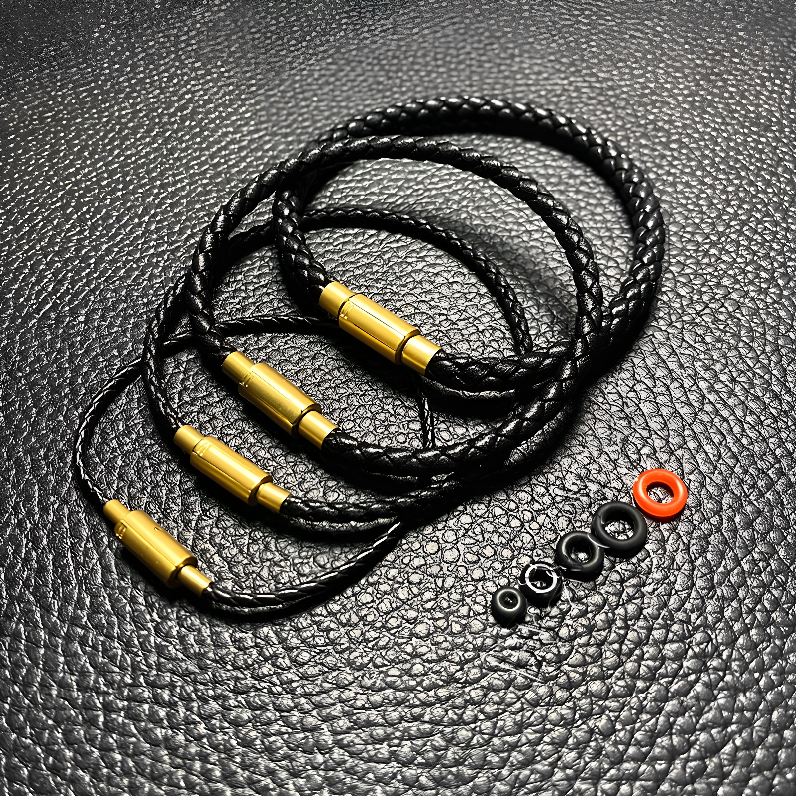 黑皮饕餮手链穿黄金配饰替换手绳