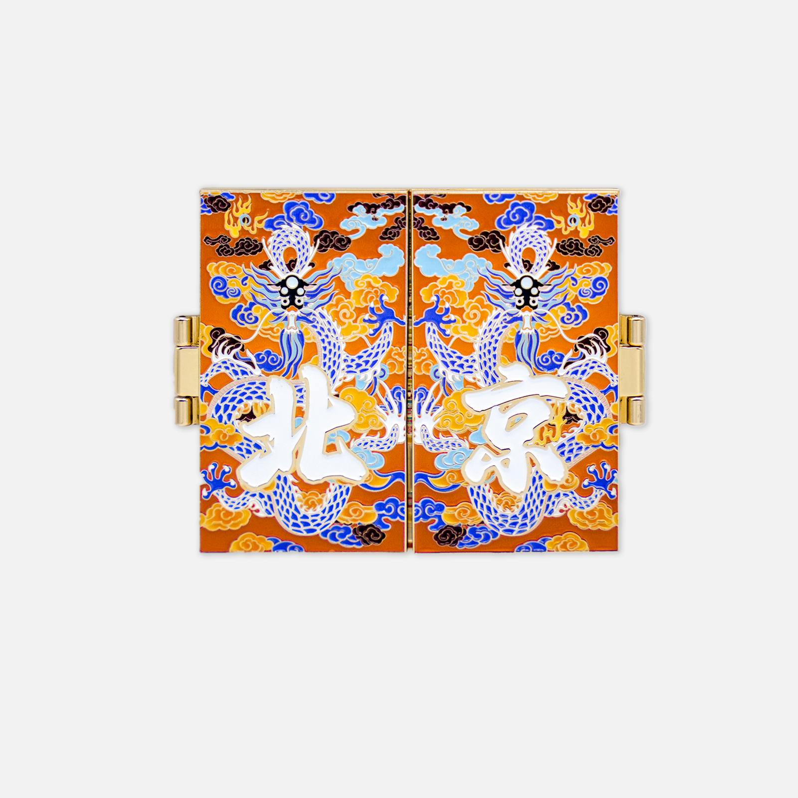 北京 龙吟京城/开窗见京对开门金属互动冰箱贴【燃创造原创】