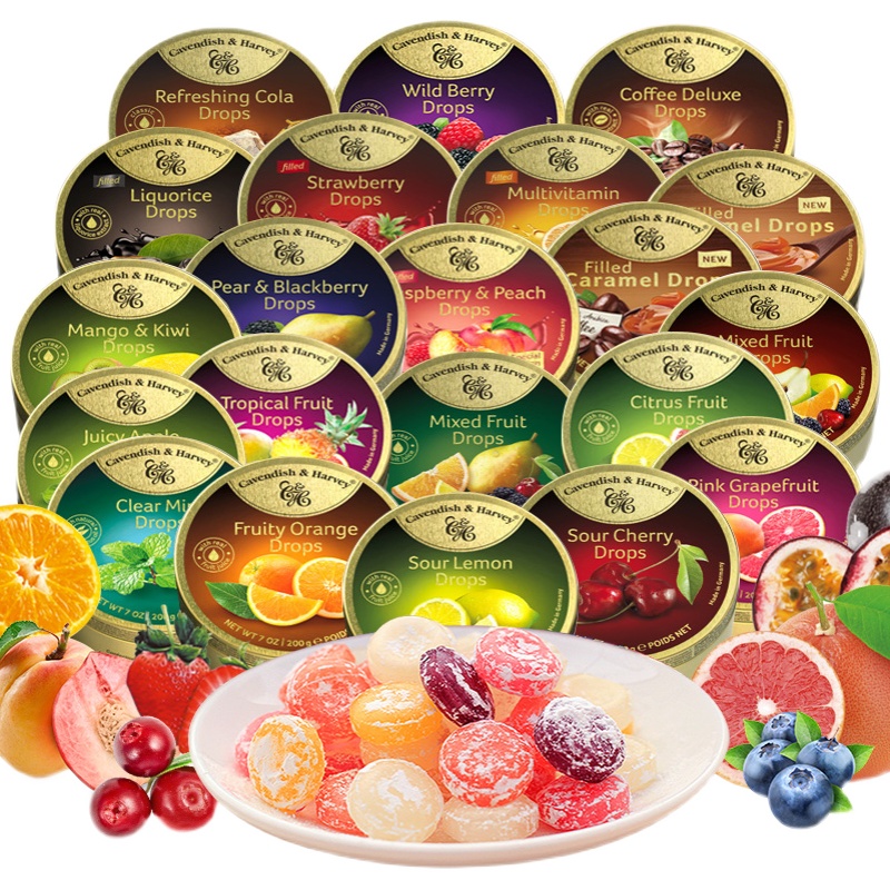 嘉云糖德国进口嘉云水果糖果味硬糖盒装喜糖礼盒糖网红爆款薄荷糖