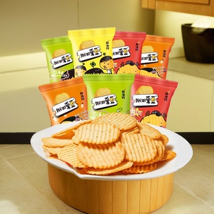 伟龙我们的爱豆薯片零食休闲解馋非油炸小包装办公室整箱礼包膨化