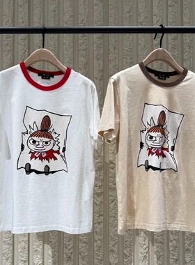【MOOM联名】正品2026夏新品凉感棉质撞色印花T恤MBF2TEE043