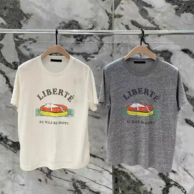 正品2026夏新品抗菌接触凉感H型做旧萌宠印花短袖T恤MBF2TEET07