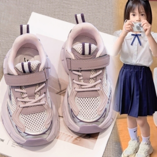 女童运动鞋2025新款夏季儿童鞋子夏薄款网鞋女孩透气老爹鞋春秋季