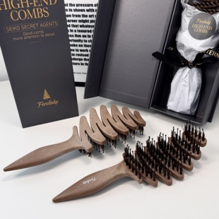 松塔猪鬓毛护发按摩梳蓬松高颅顶神器头部顺发防静电大板梳子女士