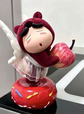 蜡笔小新转转乐摆件创意车内可爱汽车摆饰中控台小天使桌面装饰品