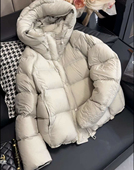 2025冬季 羽绒服女短款 连帽蓬松感超柔软小个子休闲加厚保暖面包服