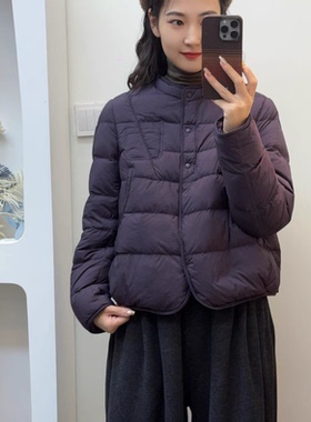 【赢利】冬季休闲圆领百搭轻薄款女士羽绒服 892A09